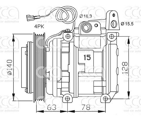 Compressor PW-AG-OR Origineel Compr. Orig. Kia Shuma (FB) 1.5
