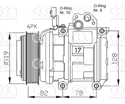 Compressor PW-AG-OR Origineel Compr. Orig. Kia Carnival
