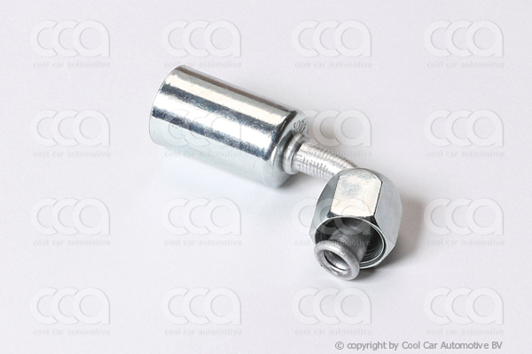 Fittingen / Compr. fittingen - adapters Fitting Female Flare 90 gr 10-10 alu.
