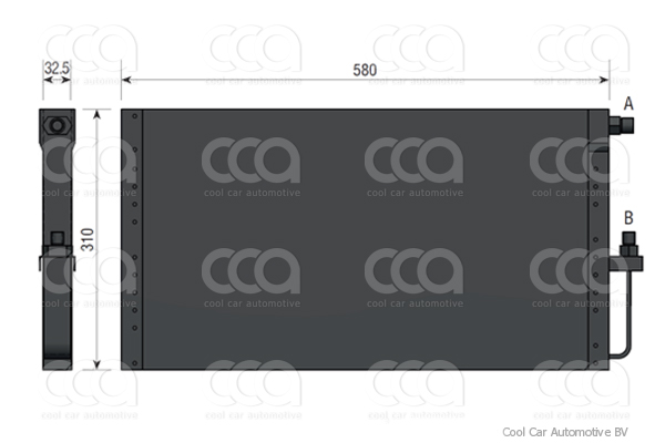 Condensers UNIVERSEEL Condenser Serpentine 580 x 310 x 32,5