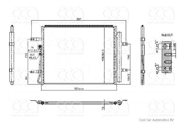 Condensers PW Condenser Hyunday Kona 1.6 GDI Hybrid