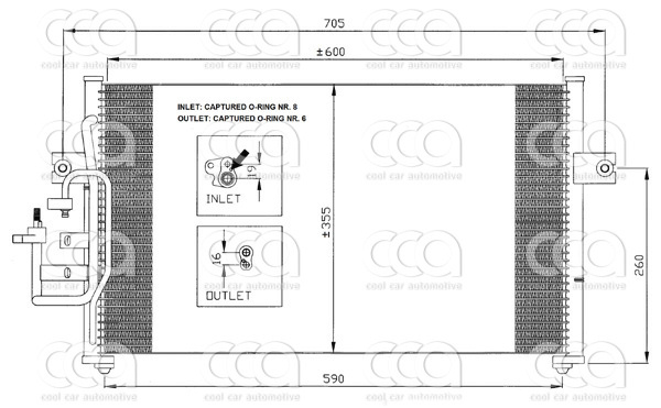Condensers PW Condenser Hyundai Lantra 06-95