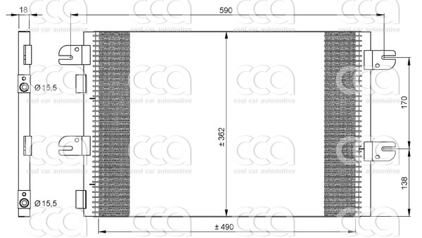 Condensers PW Condenser Iveco Tector 01-