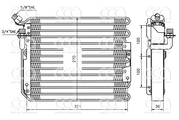 Condensers PW Condenser Porsche  911 89-93