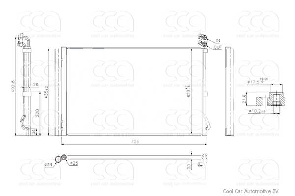 Condensers PW Condenser Tesla model X (5YJX) 15>