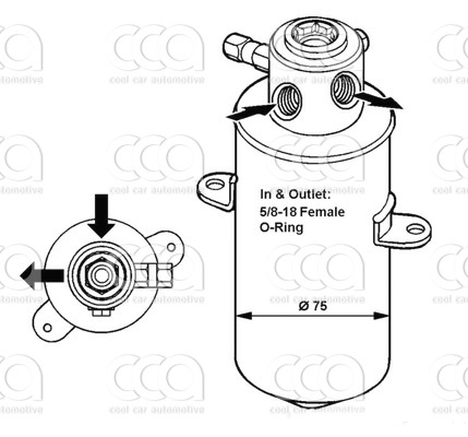 Droger / accumulator Droger Mercedes W140