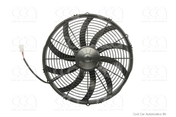 Ventilatoren UNI (condenser) Ventilator Spal 385 mm. 12 volt dukkend