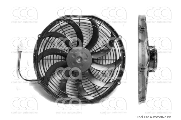 Ventilatoren UNI (condenser) Ventilator Spal 350 mm.12 volt zuig (HD)