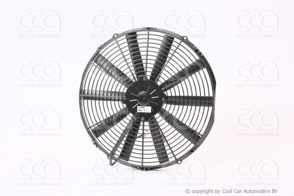 Ventilatoren UNI (condenser) Ventilator Spal 385 mm. 12 volt Drukkend