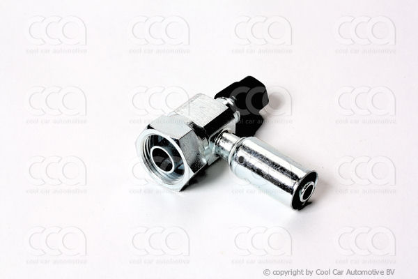 Fittingen / Compr. fittingen - adapters Fitting rotalock 90 gr ROD 8 staal+R134a