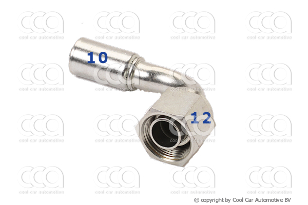 Fittingen / Compr. fittingen - adapters Fitting FOR 90 gr ROD  12-10  staal