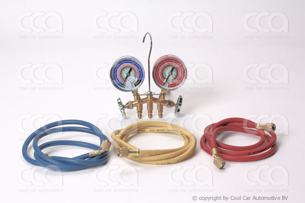 Werkplaatsuitrusting MANOMETER SET INCL 3 X SLANG A 180 CM