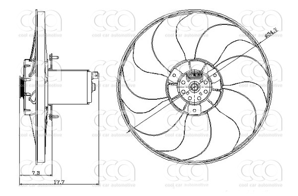 Ventilatoren Nissens Ventilator VW Passat 1.9 TD 93-96