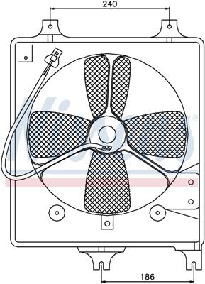 Ventilatoren Nissens Ventilator Mazda 626 88-
