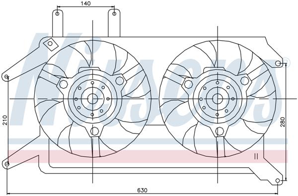 Ventilatoren Nissens Ventilator Lancia Lybra JTD 99-