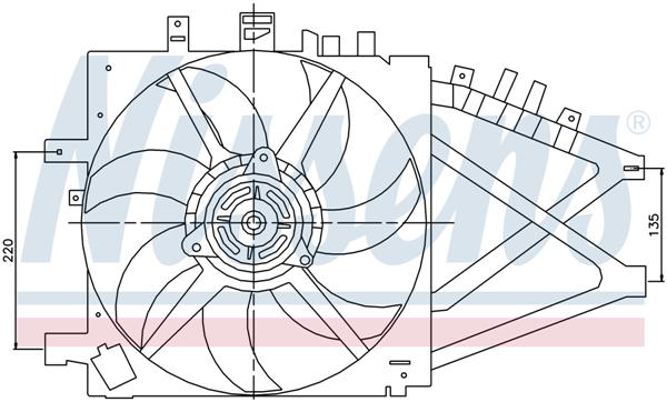 Ventilatoren Nissens Ventilator Opel Corsa 1,0-1,2 93-