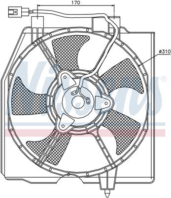 Ventilatoren Nissens Ventilator Mazda 323 00-