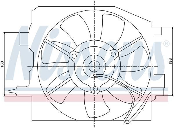 Ventilatoren Nissens Ventilator Mazda 323 TD 00-