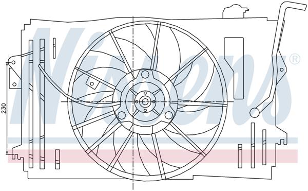 Ventilatoren Nissens Ventilator Toyota Corolla 00-