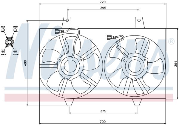 Ventilatoren Nissens Ventilator Nissan Maxima QX 00-