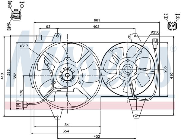 Ventilatoren Nissens Ventilator Volvo S/V40 97-