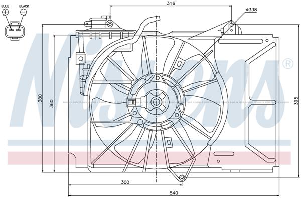 Ventilatoren Nissens Ventilator Toyota Yaris 1,0 France 99-