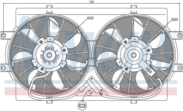 Ventilatoren Nissens Ventilator Chrysler Vision 93-