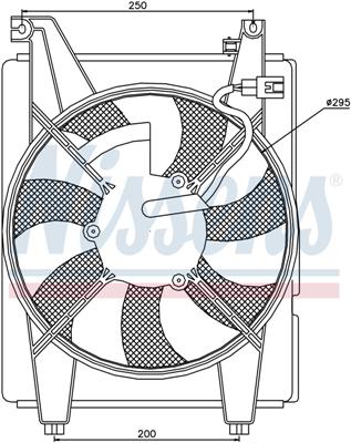 Ventilatoren Nissens Ventilator Hyundai Trajet AC-Fan 99-