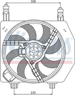 Ventilatoren Nissens Ventilator Ford Transit 2.3 -AC 00-