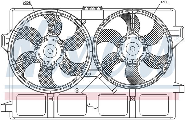 Ventilatoren Nissens Ventilator Jaguar XK8 96-