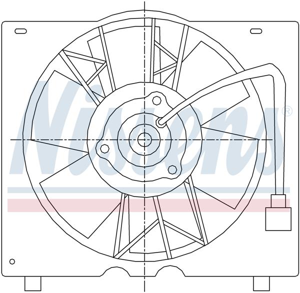 Ventilatoren Nissens Ventilator Jeep Cherokee 4.0 AC-Fan 87-