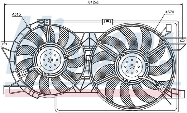 Ventilatoren Nissens Ventilator Chrysler Voyager 2.8 D 00-