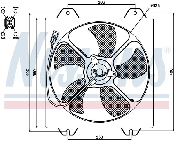Ventilatoren Nissens Ventilator Chrysler Sebring 95-