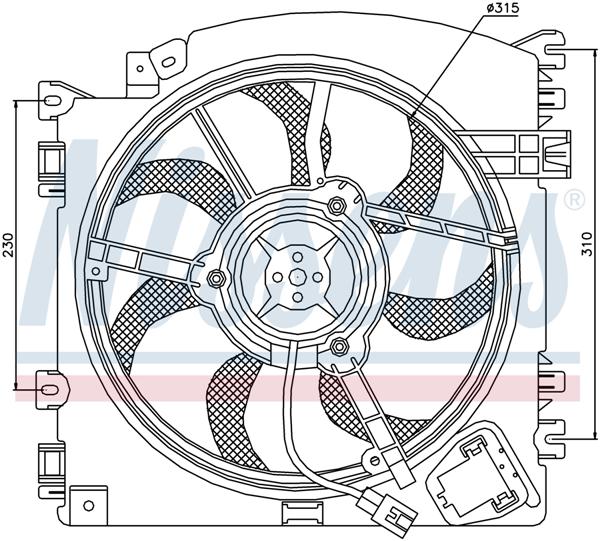 Ventilatoren Nissens Ventilator Renault Modus 04-