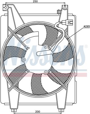 Ventilatoren Nissens Ventilator Hyundai Lantra AC-Fan 01-