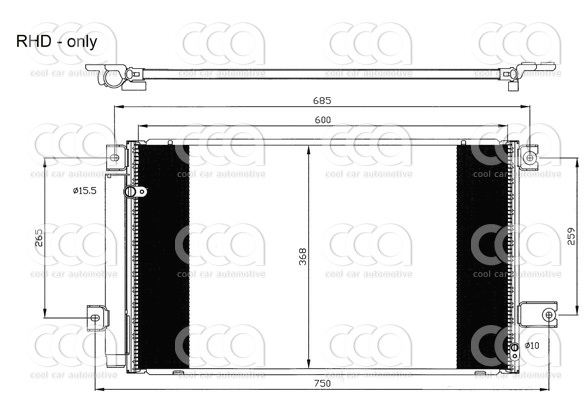 Condensors Nissens Condenser Toyota Avensis 2.2 D RHD 03-