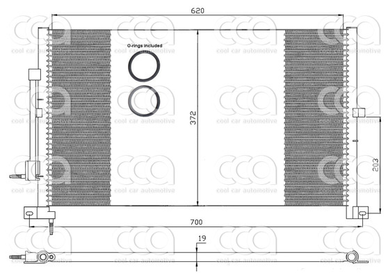 Condensors Nissens Condenser Ford Mondeo III 00-