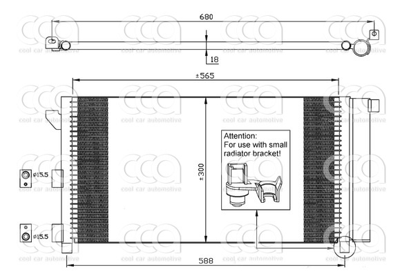Condensors Nissens Condenser Fiat Panda 1.1-1.2-1.3 JTD 03-
