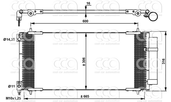Condensors Nissens Condenser Peugeot 607 2,7 HDI 00-