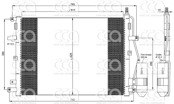 Condensors Nissens Condenser Volvo XC90 02-