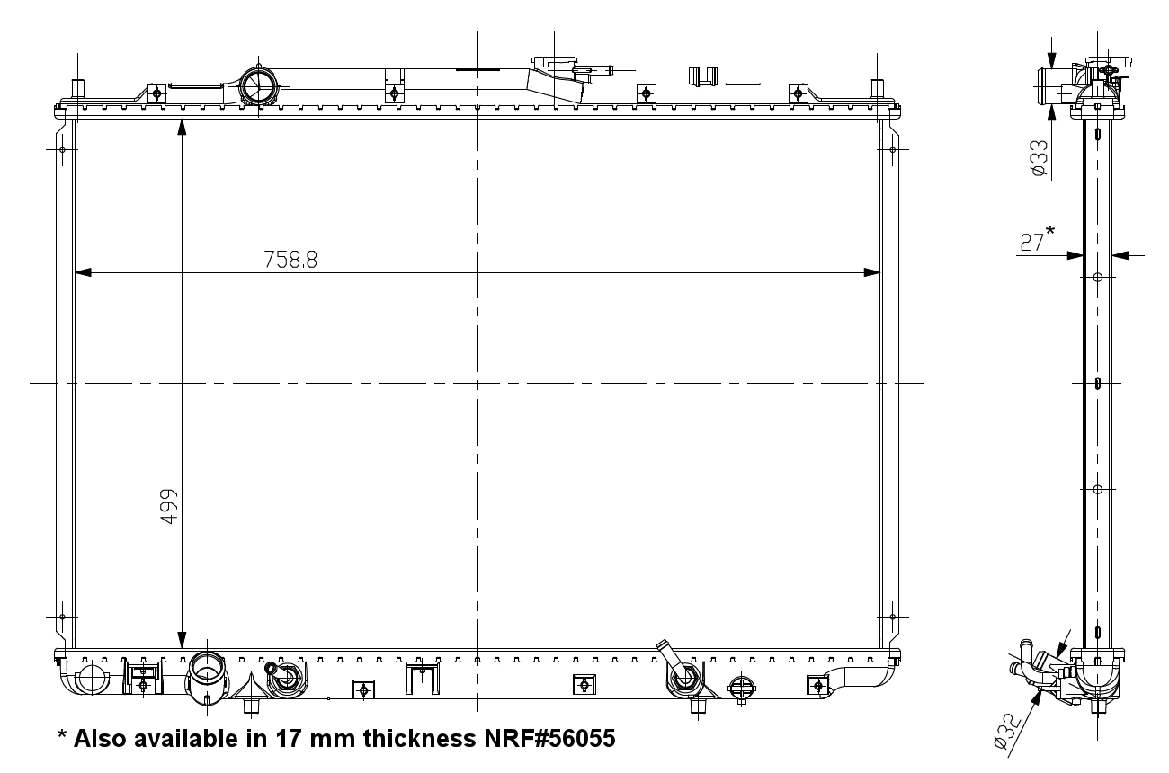 Radiateuren PW - Vrachtwagens Radiateur Acura MDX 01>