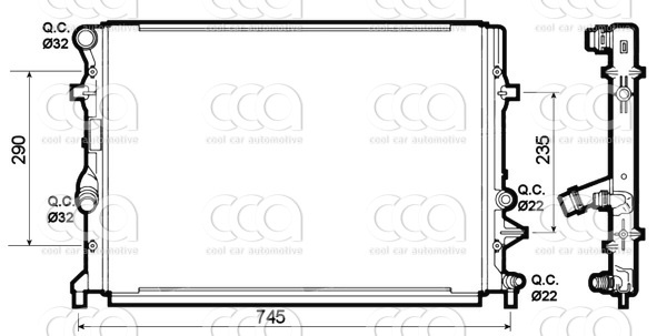 Radiateuren PW - Vrachtwagens Radiateur Audi A3 10>