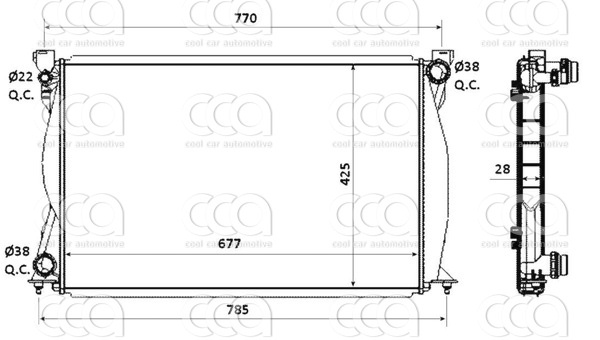Radiateuren PW - Vrachtwagens Radiateur Audi A6 11>