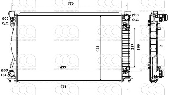 Radiateuren PW - Vrachtwagens Radiateur Audi A6 03>