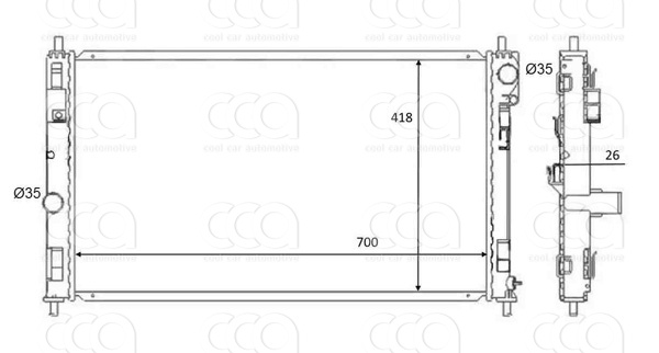 Radiateuren PW - Vrachtwagens Radiateur Chrysler Sebring 05>