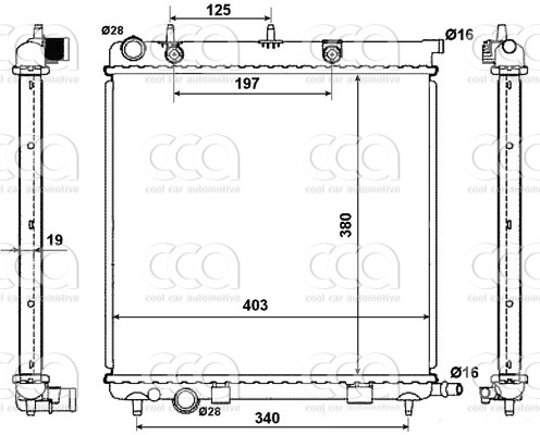 Radiateuren PW - Vrachtwagens Radiateur Citroen C2 02>