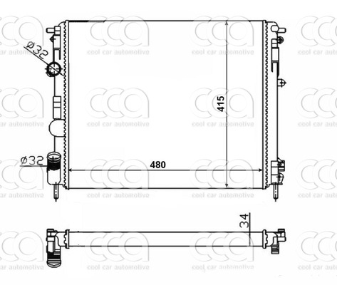 Radiateuren PW - Vrachtwagens Radiateur Dacia Logan 08>