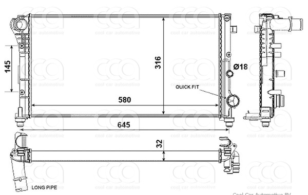 Radiateuren PW - Vrachtwagens Radiateur Fiat Panda 09>