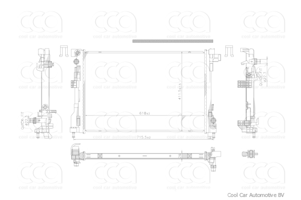 Radiateuren PW - Vrachtwagens Radiateur Fiat 500E elektro 20>