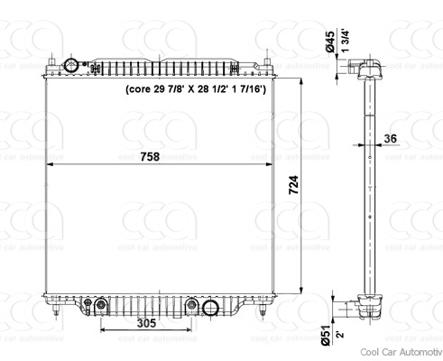 Radiateuren PW - Vrachtwagens Radiateur Ford USA F-Series 11>